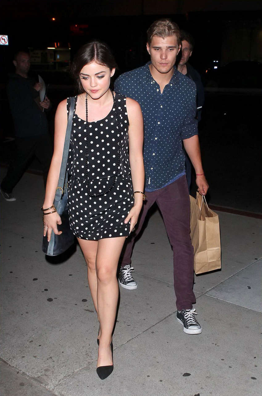 Lucy Hale Leaves Boa Steakhouse Hollywood