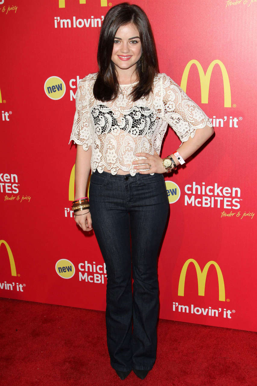 Lucy Hale Mcdonalds Chicken Mcbites Launch Hollywood