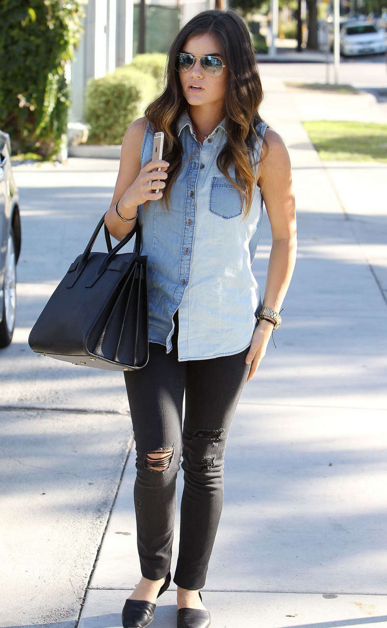 Lucy Hale Out About Beverly Hills