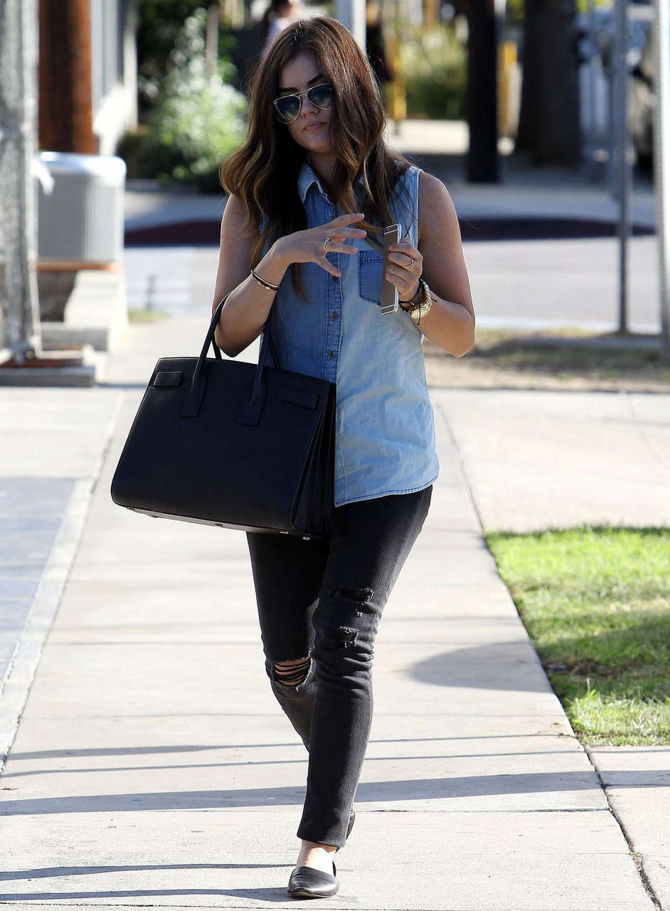 Lucy Hale Out About Beverly Hills