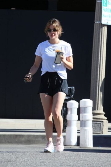 Lucy Hale Out For Iced Coffee West Hollywood
