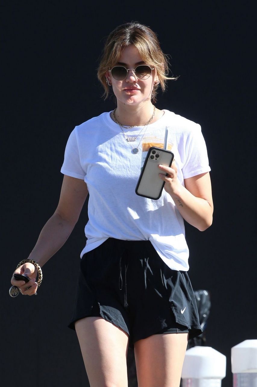 Lucy Hale Out For Iced Coffee West Hollywood