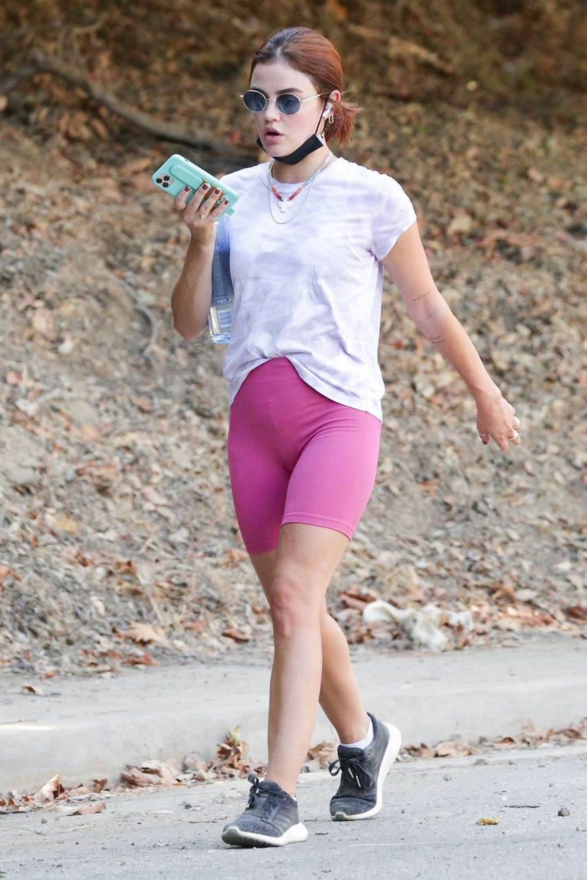Lucy Hale Out Hiking Los Angeles