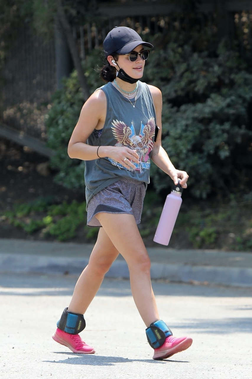 Lucy Hale Out Hiking Studio City