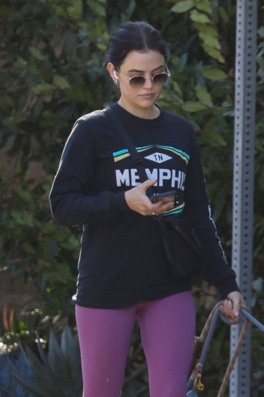Lucy Hale Out Hiking With Her Dogs Los Angeles