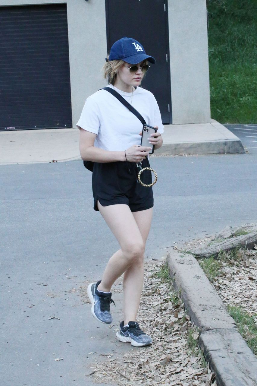 Lucy Hale Out Hikinig Los Angeles