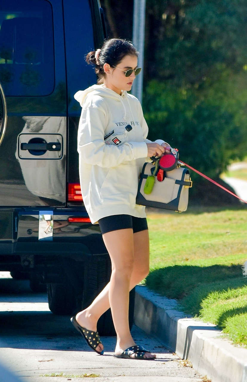 Lucy Hale Out With Elvis Studio City