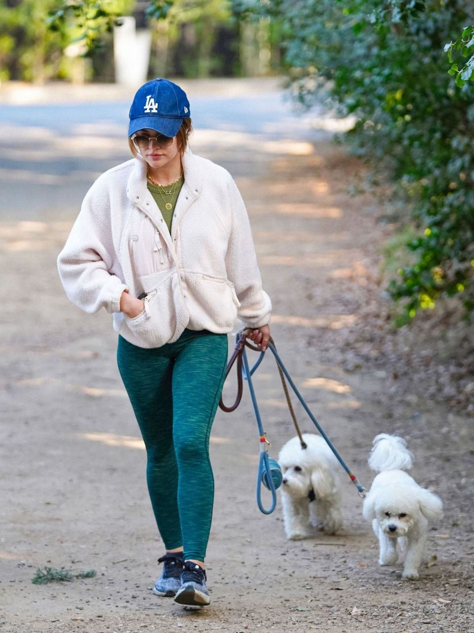 Lucy Hale Out With Her Dog Los Angeles