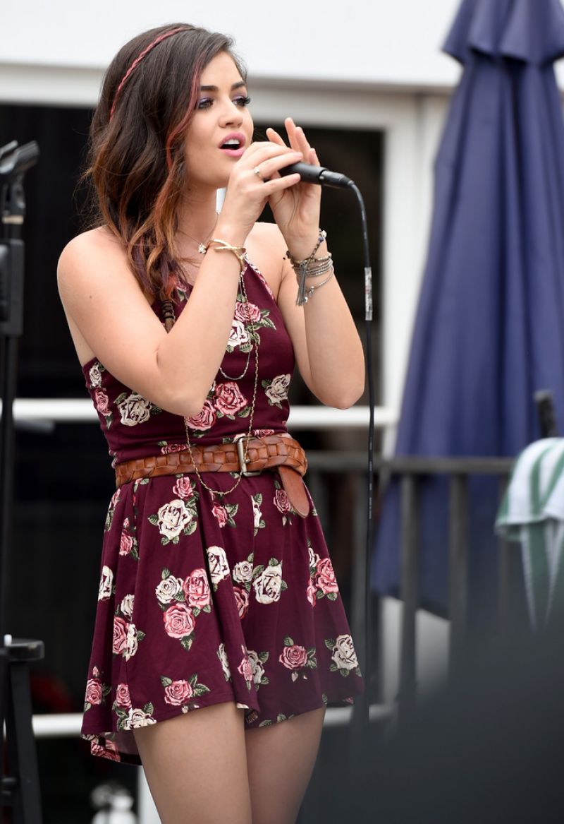 Lucy Hale Performs Hollister House