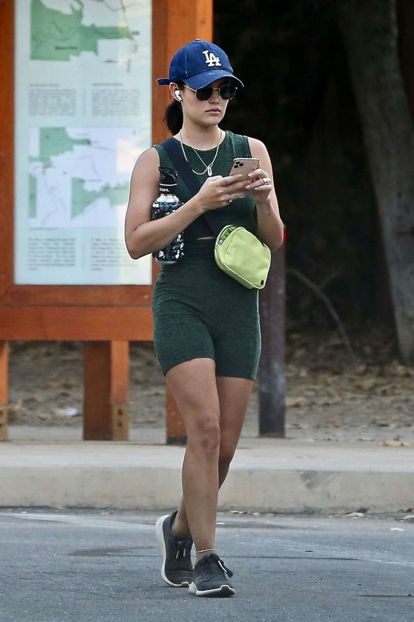Lucy Hale Tights Out Hiking Studio City