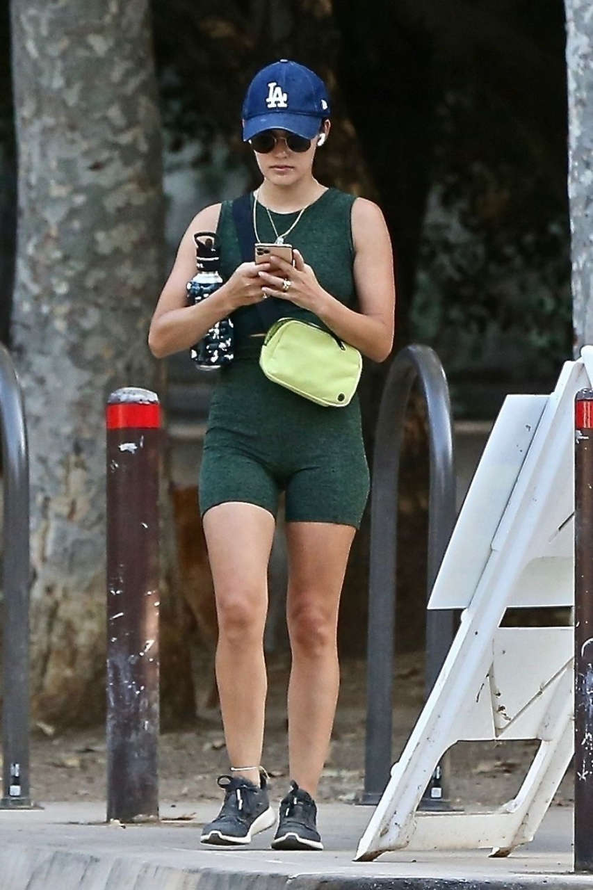 Lucy Hale Tights Out Hiking Studio City
