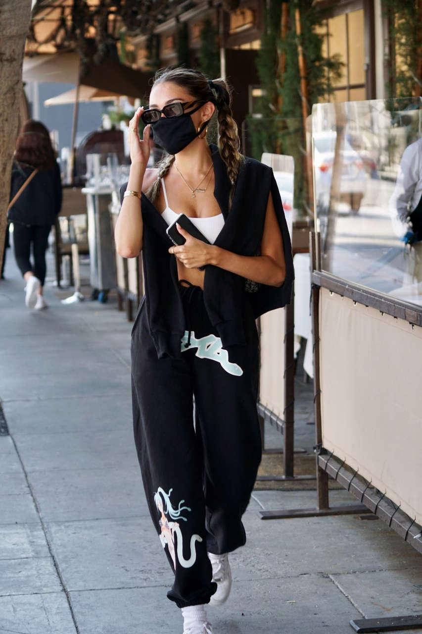 Madison Beer Leaves Il Pastaio Beverly Hills