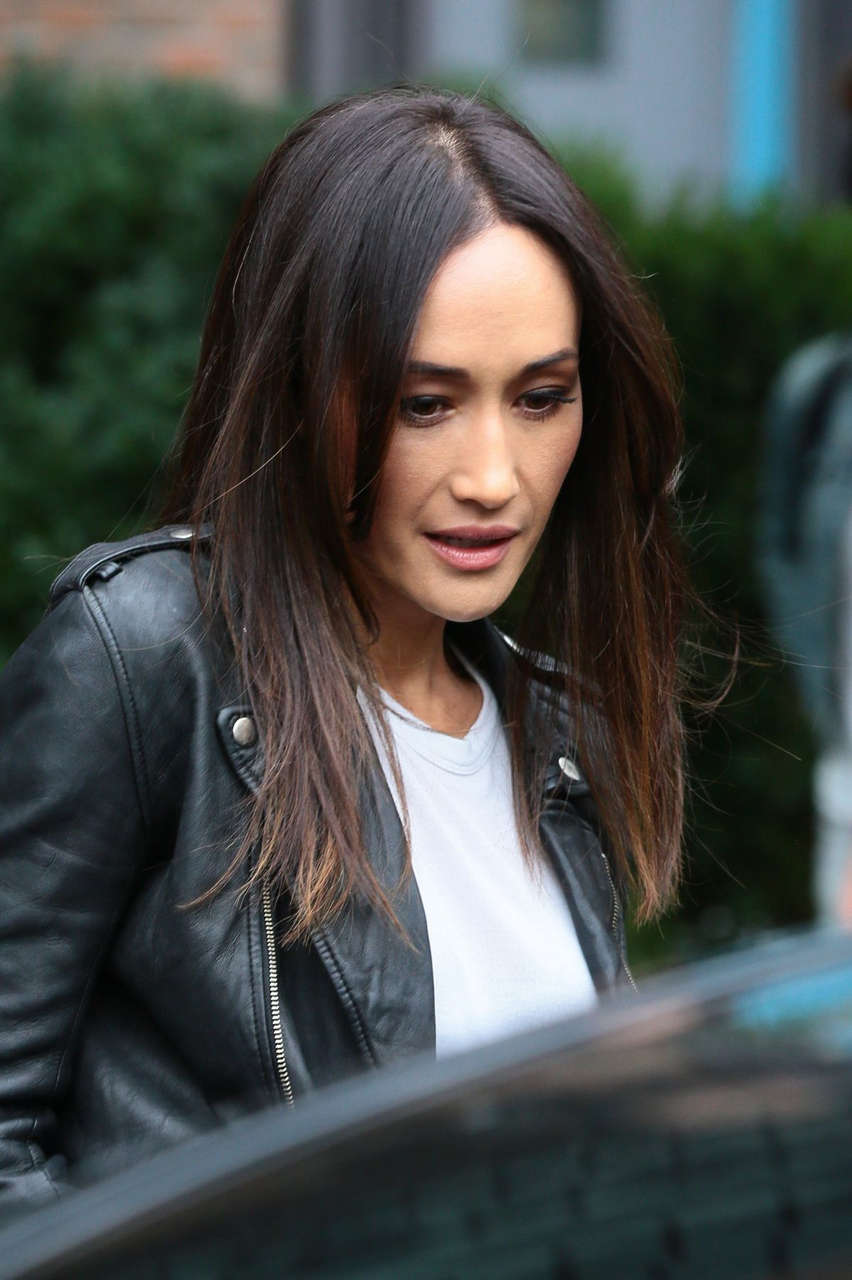 Maggie Q Leaves Bowery Hotel New York