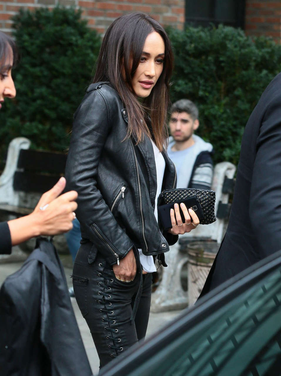 Maggie Q Leaves Bowery Hotel New York