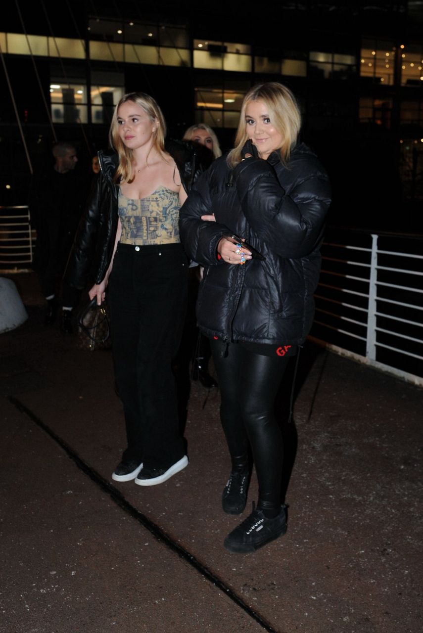 Maisie Smith And Tilly And Holly Ramsay Arrives Menagerie Bar And Restaurant Manchester