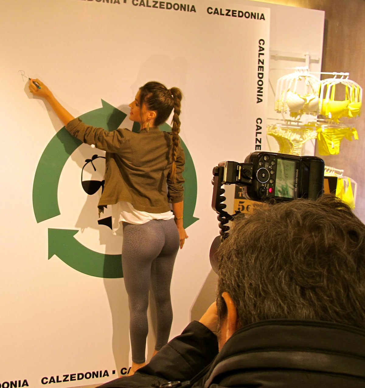 Malena Costa Calzedonia Recycled Campaign Photocall Madrid