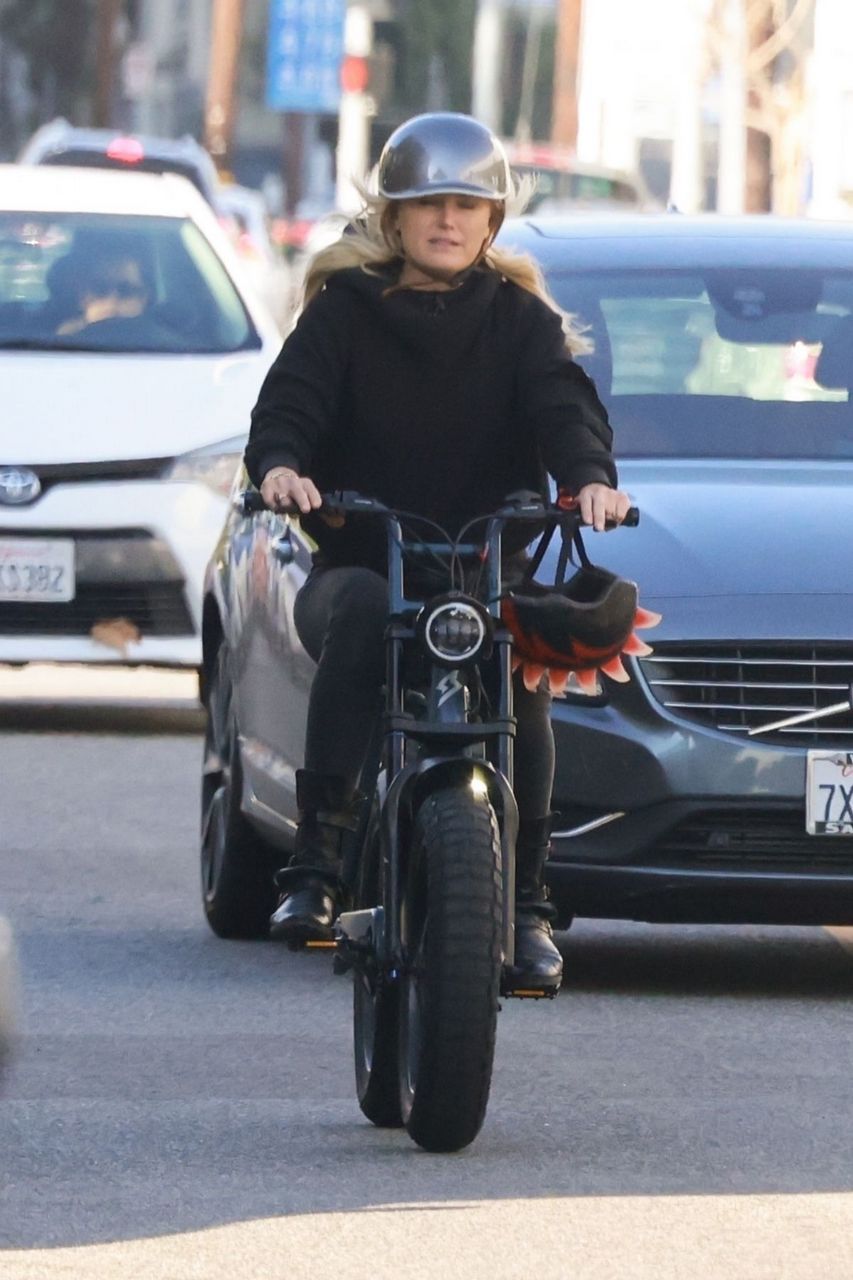 Malin Akerman Rides Her Electric Motorcycle Out Los Angeles