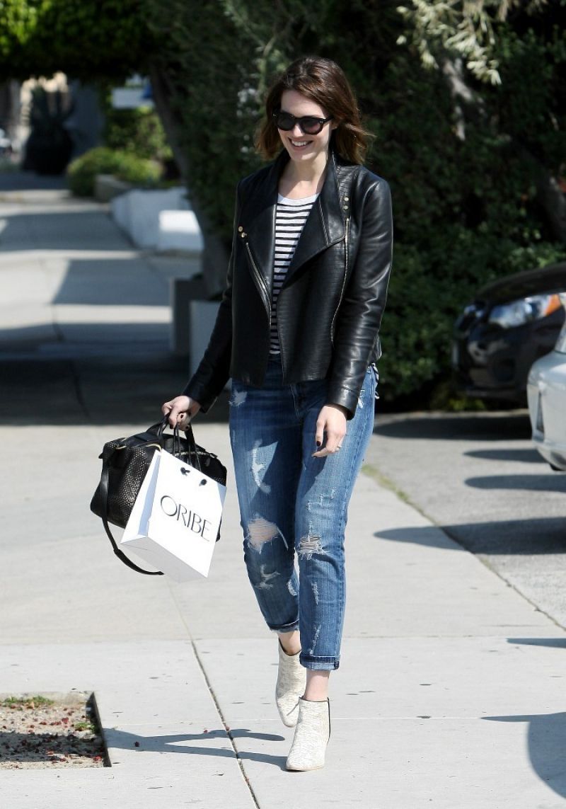 Mandy Moore Ripped Jeans Out Los Angeles