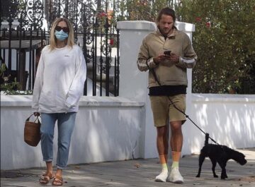 Margot Robbie Tom Ackerley Out With Their Dog London