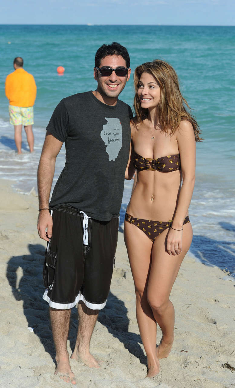 Maria Menounos Wearing Bikini Miami Beach