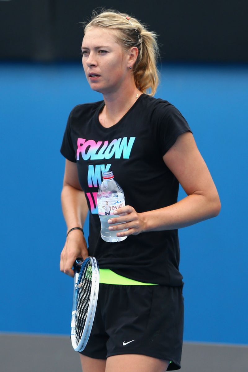 Maria Sharapova Practice Session Melbourne