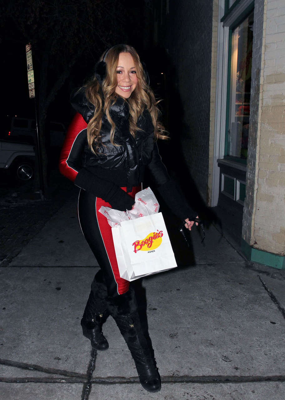 Mariah Carey Tight Spandex Out Aspen