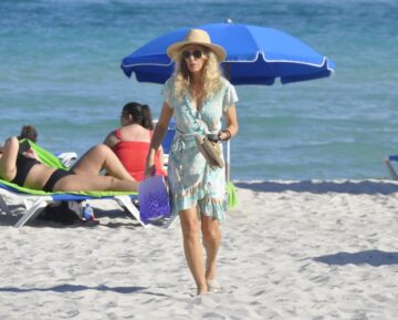 Marla Maples Out Beach Miami