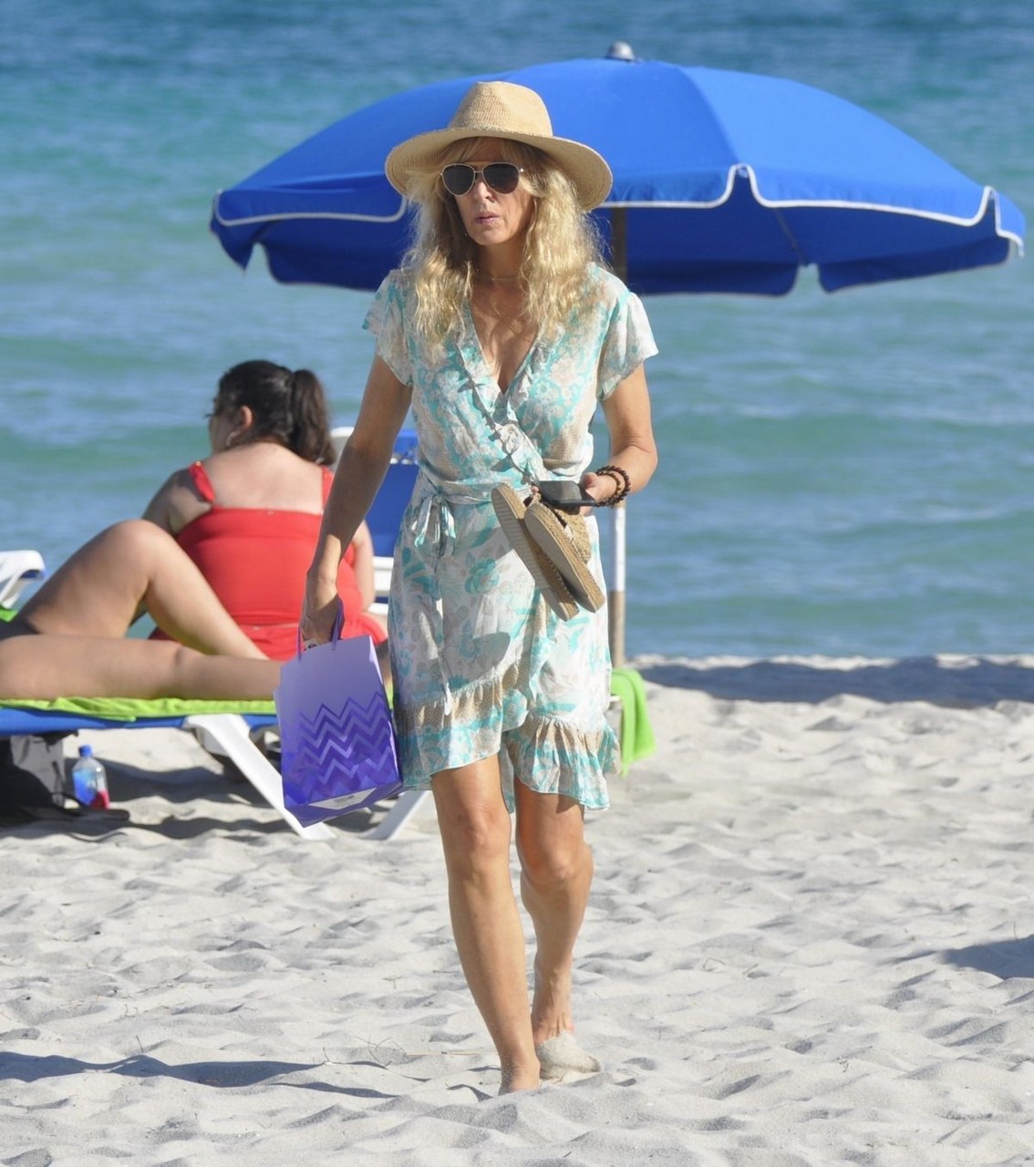 Marla Maples Out Beach Miami