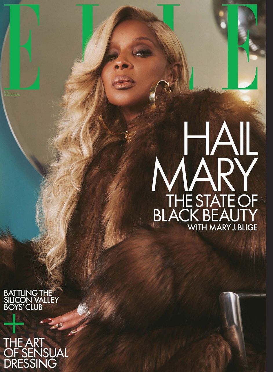 Mary J Bligefor Elle Magazine February