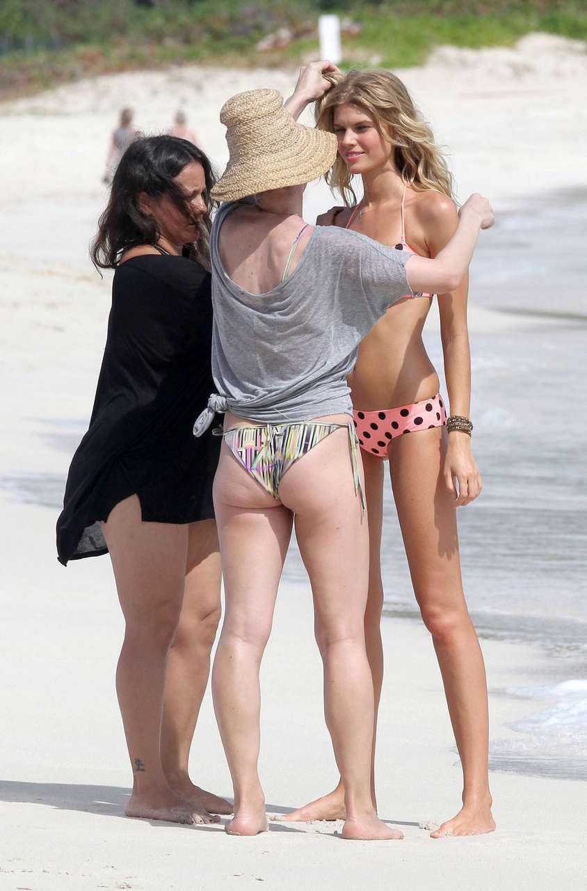 Maryna Linchuk Bikini Photoshoot Beach St Barts