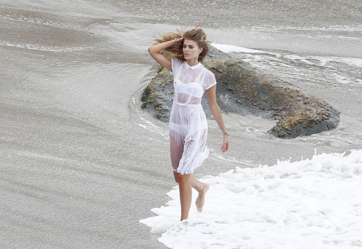 Maryna Linchuk Vogue Photoshoot Shell Beach St Barths