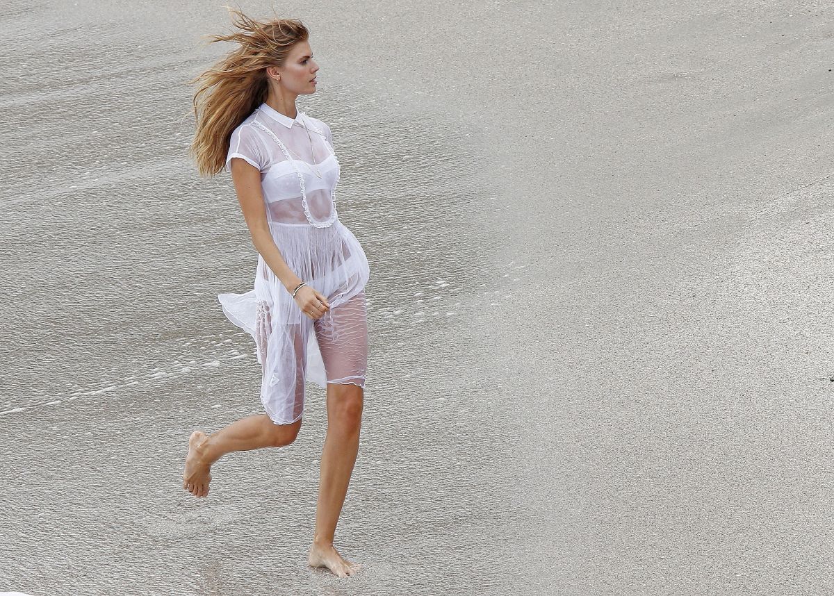 Maryna Linchuk Vogue Photoshoot Shell Beach St Barths