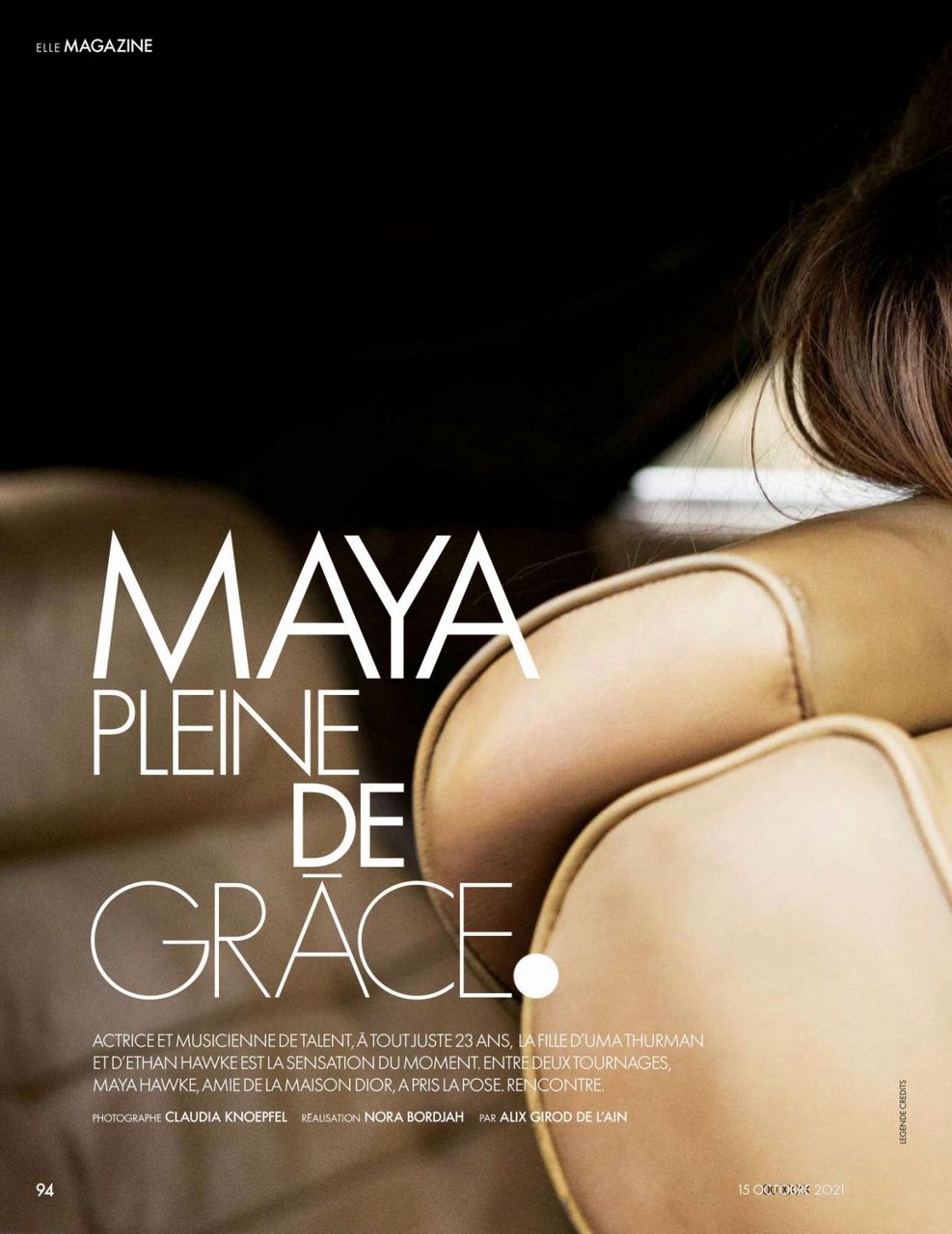 Maya Hawke Elle Magazine France October