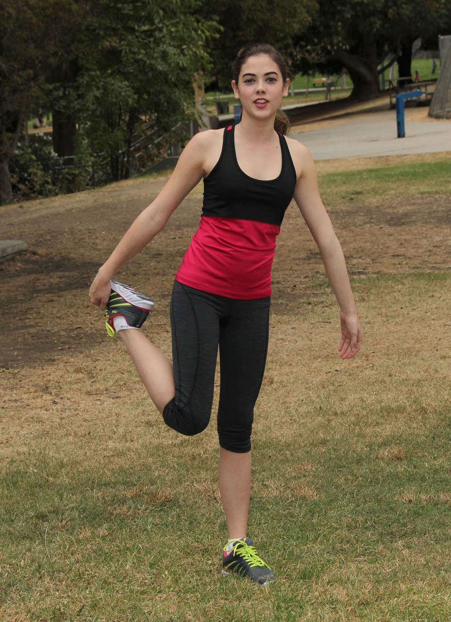 Mckaley Miller Out Exercising Park Los Angeles