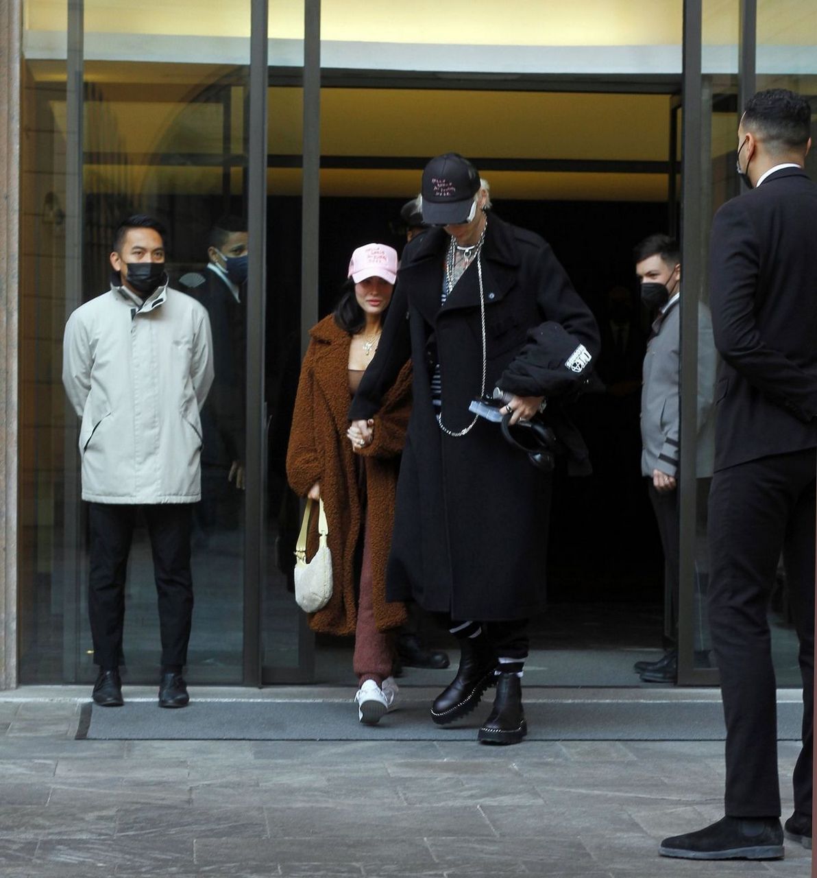 Megan Fox And Machine Gun Kelly Leaves Their Hotel Milan
