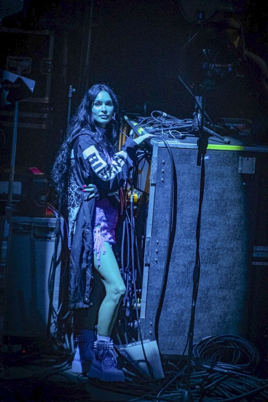 Megan Fox Watches Machine Gun Kelly Lollapalooza Buenos Aires