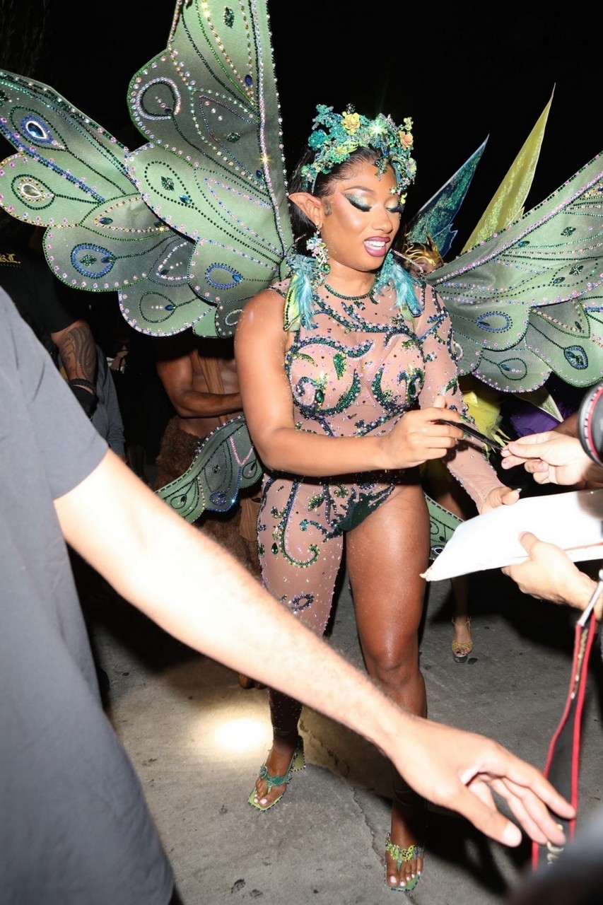 Megan Thee Stallion Arrives Her Halloween Party West Hollywood