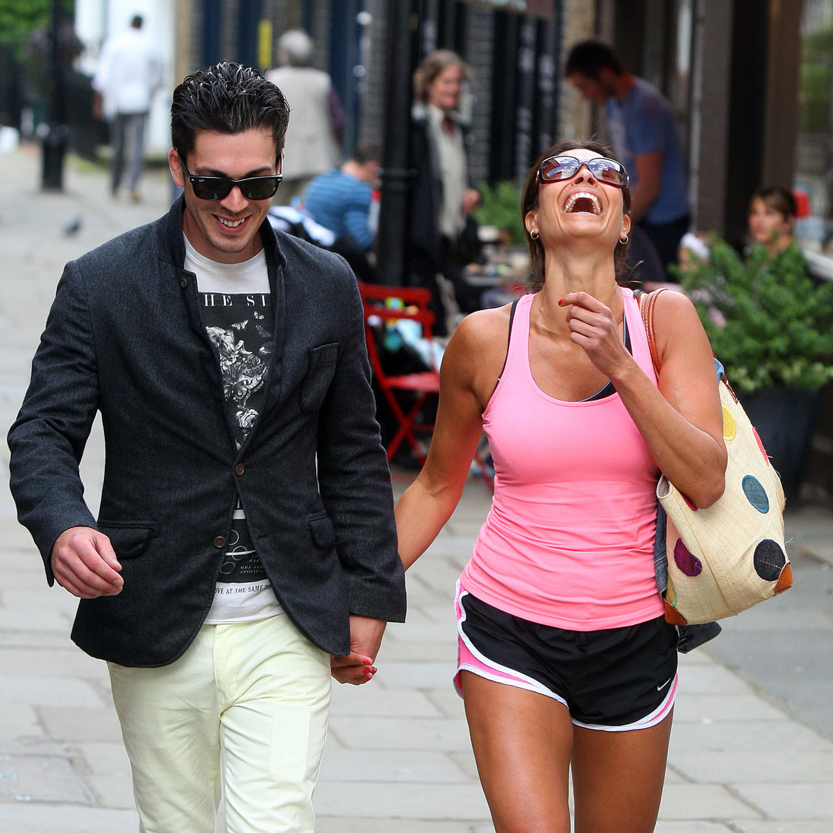 Melanie Sykes Leggy Candids Out About London