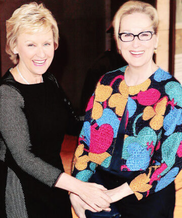 Meryl Streep Tina Brown And Meryl Streep Greet