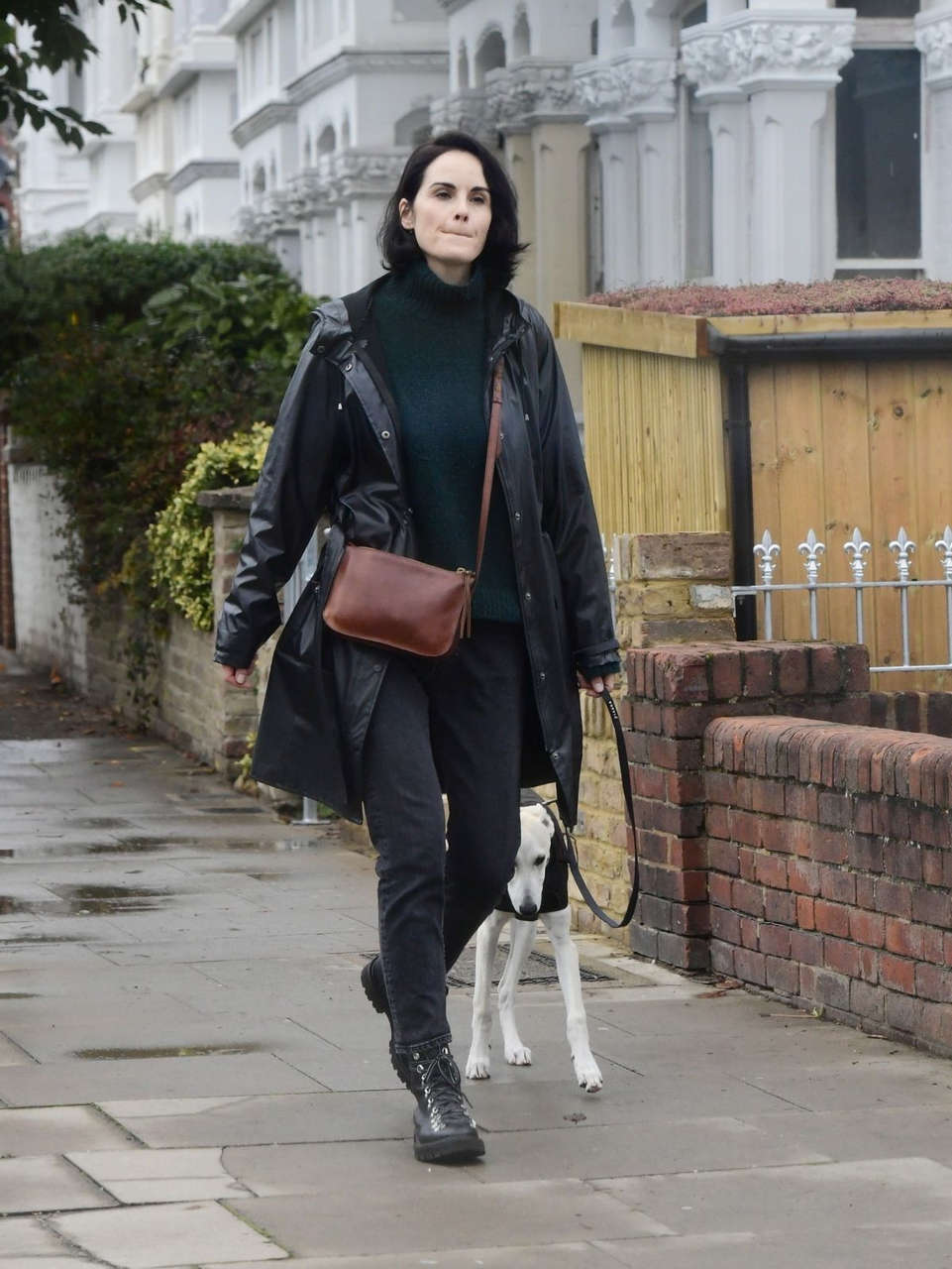 Michelle Dockery Out With Her Dog London
