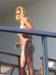 Michelle Hunziker Bikini Balcony Her Hotel Miami