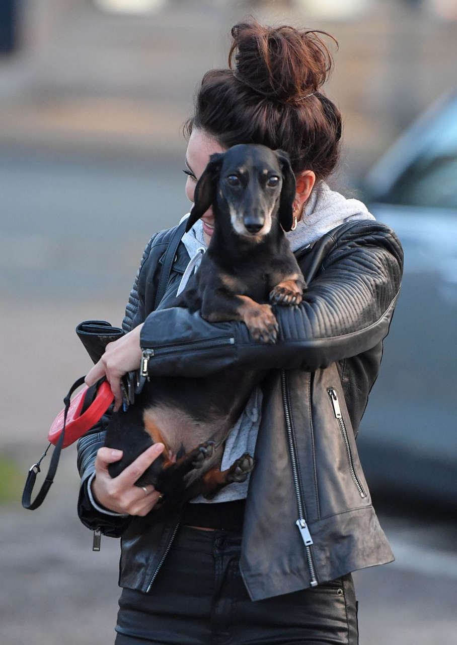 Michelle Keegan Out With Her Dog Cheshire