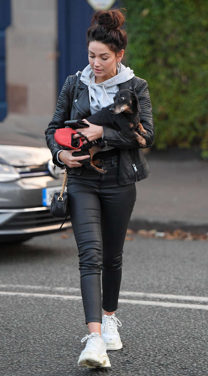 Michelle Keegan Out With Her Dog Cheshire