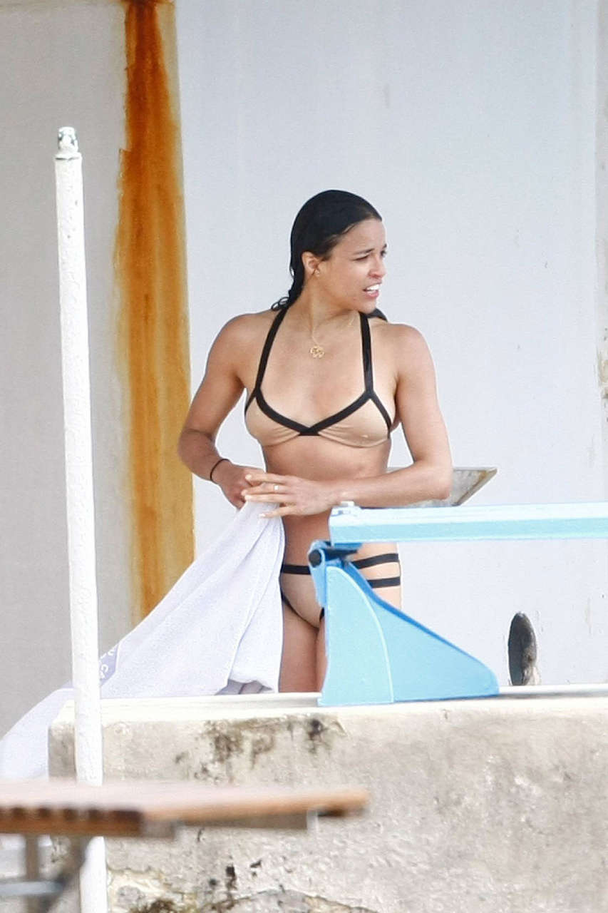 Michelle Rodrigues Bikini Candids Cannes