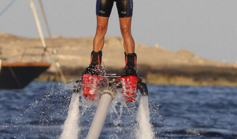 Michelle Rodriguez Flyboaring Ibiza (5 photos)