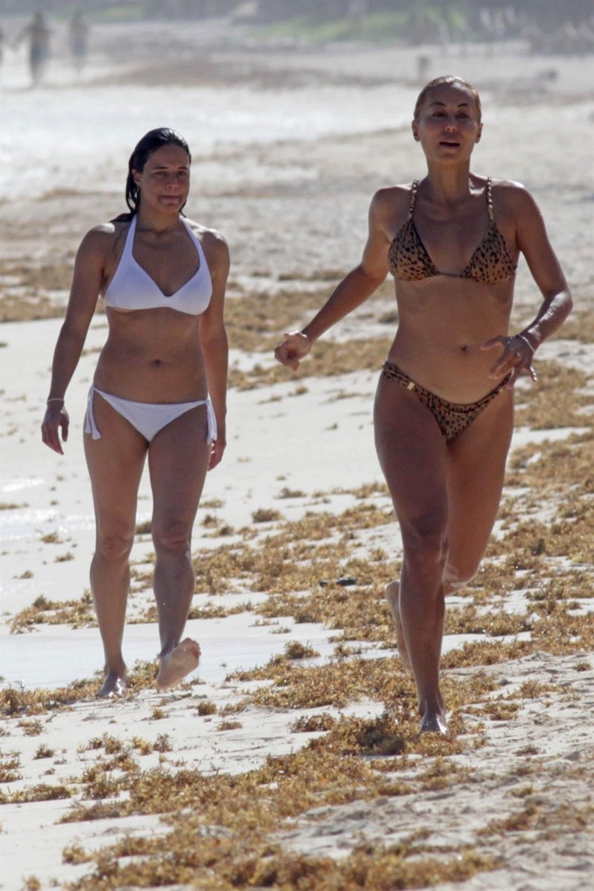 Michelle Rodriguez White Bikini Tulum