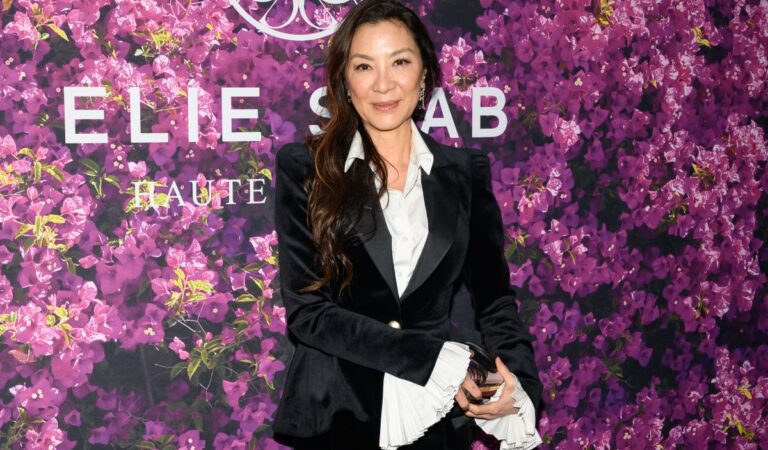 Michelle Yeoh Elie Saab Haute Couture Spring Summer 2022 Show Paris Fashion Week (6 photos)