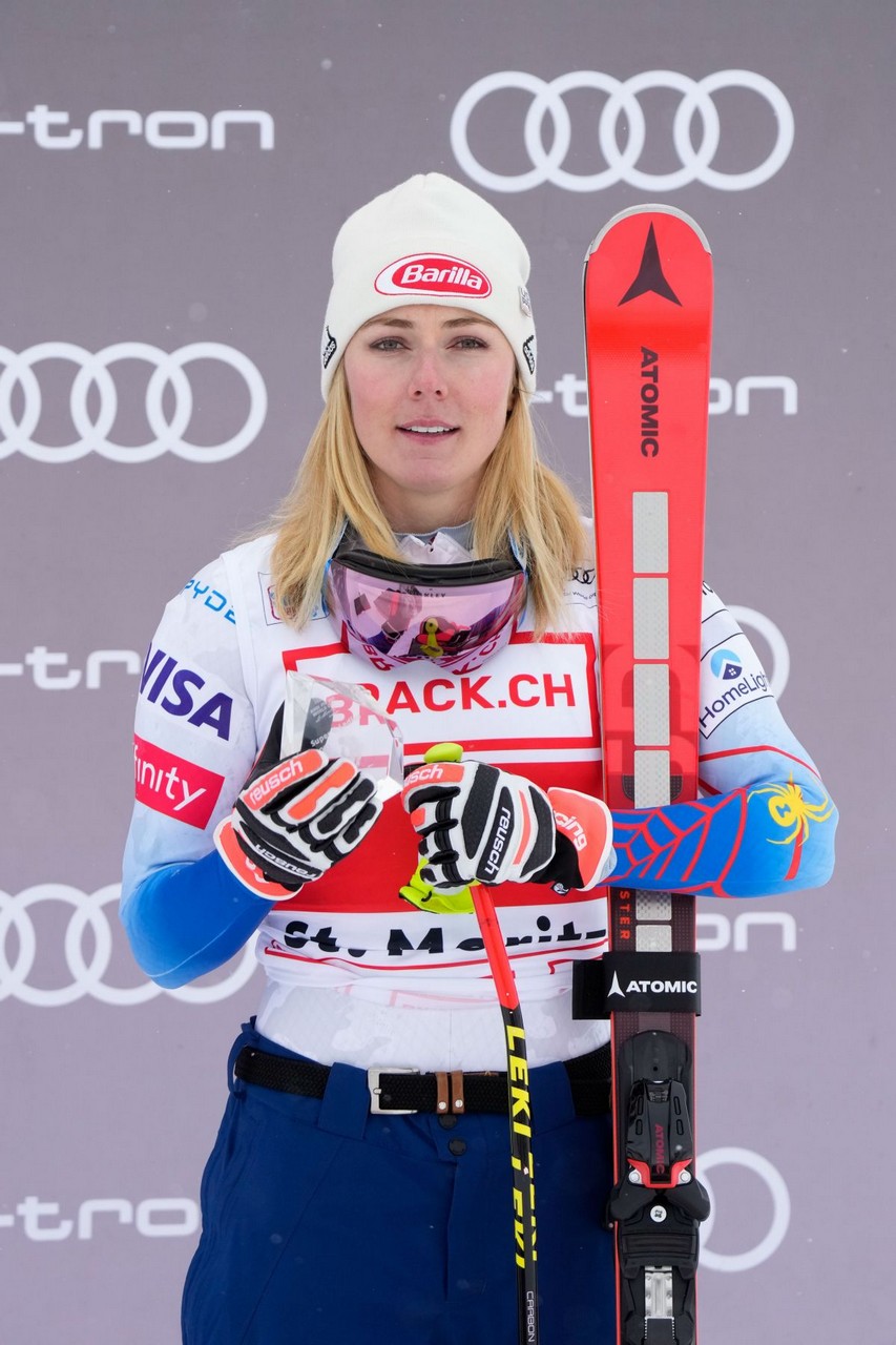 Mikaela Shiffrin Women S Super G Race Audi Fis Alpine Ski World Cup St Moritz
