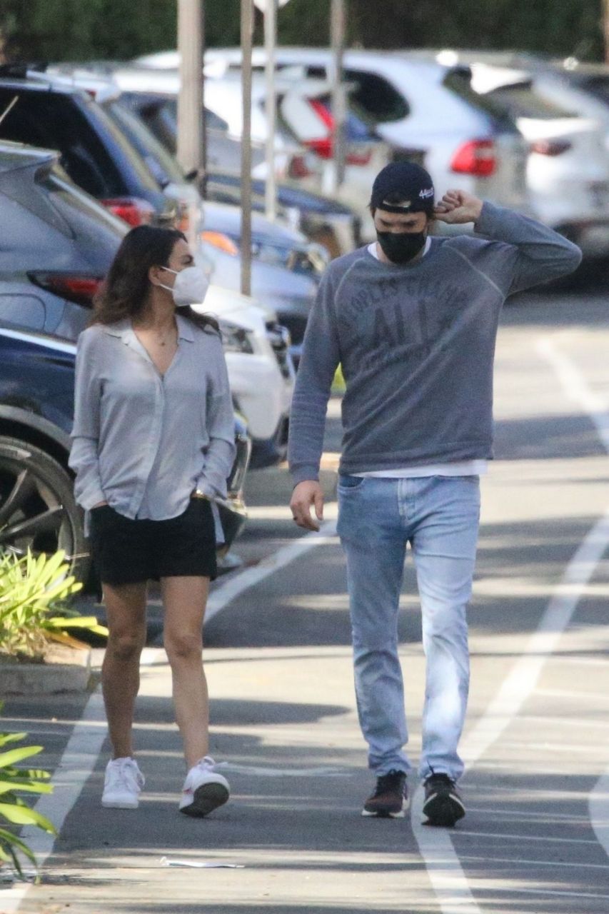 Mila Kunis And Ashton Kutcher Out West Hollywood