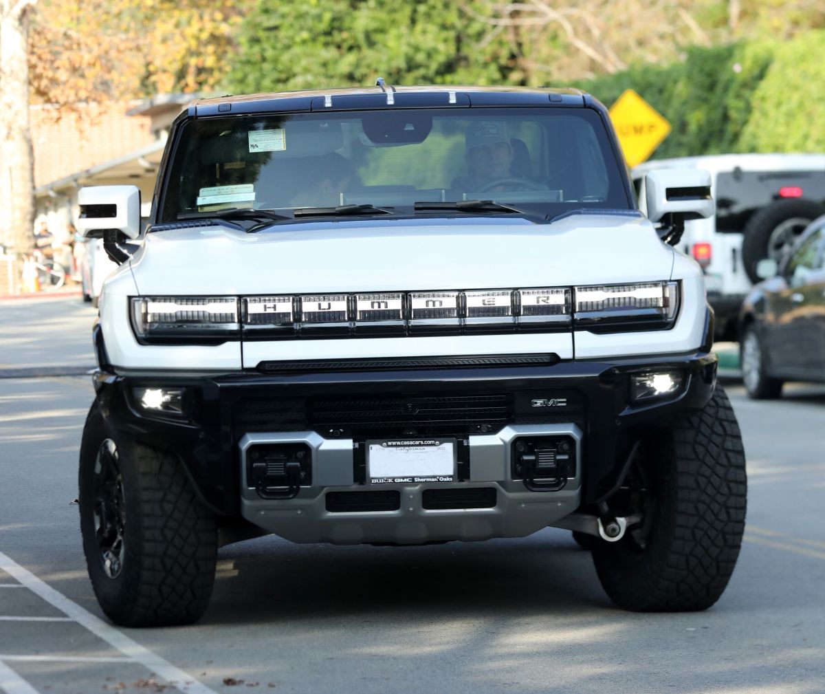 Mila Kunis And Ashton Kutcher Rides Their Hummer Electric Truck Los Angeles